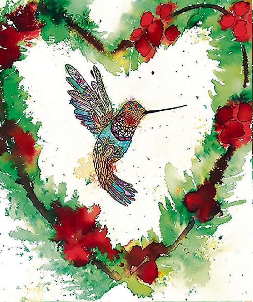 An small piece of 'Holiday Hummingbird'